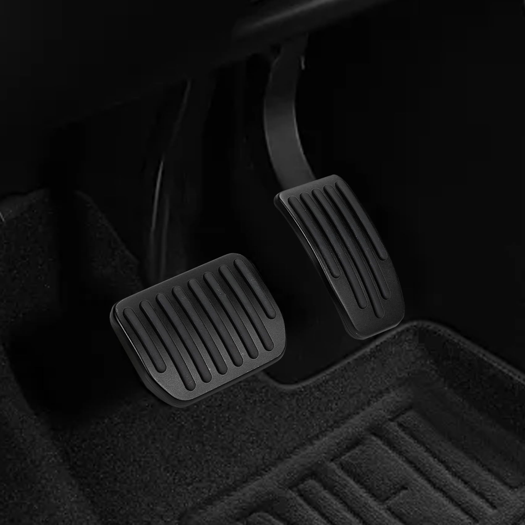 Non-Slip Aluminum Car Pedal Covers for Model 3/Y - Black Auto Accessories for Enhanced Driving Safety