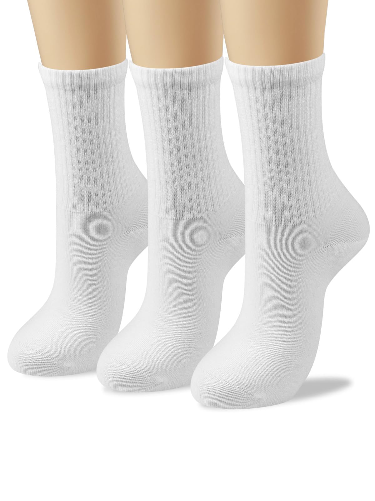 Soft Combed Cotton Crew Socks for Women - Breathable & Comfortable Everyday Socks in Black, White, Red, Beige & Olive | Perfect for Work, Casual Wear & Home