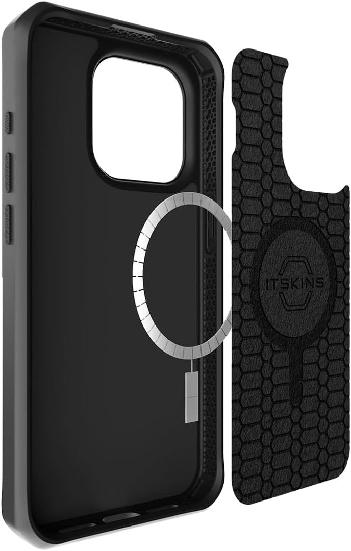 Ballistic Case for iPhone 15 Pro with MagSafe - Black | Shockproof Protective Cover for Everyday Use & Outdoor Activities