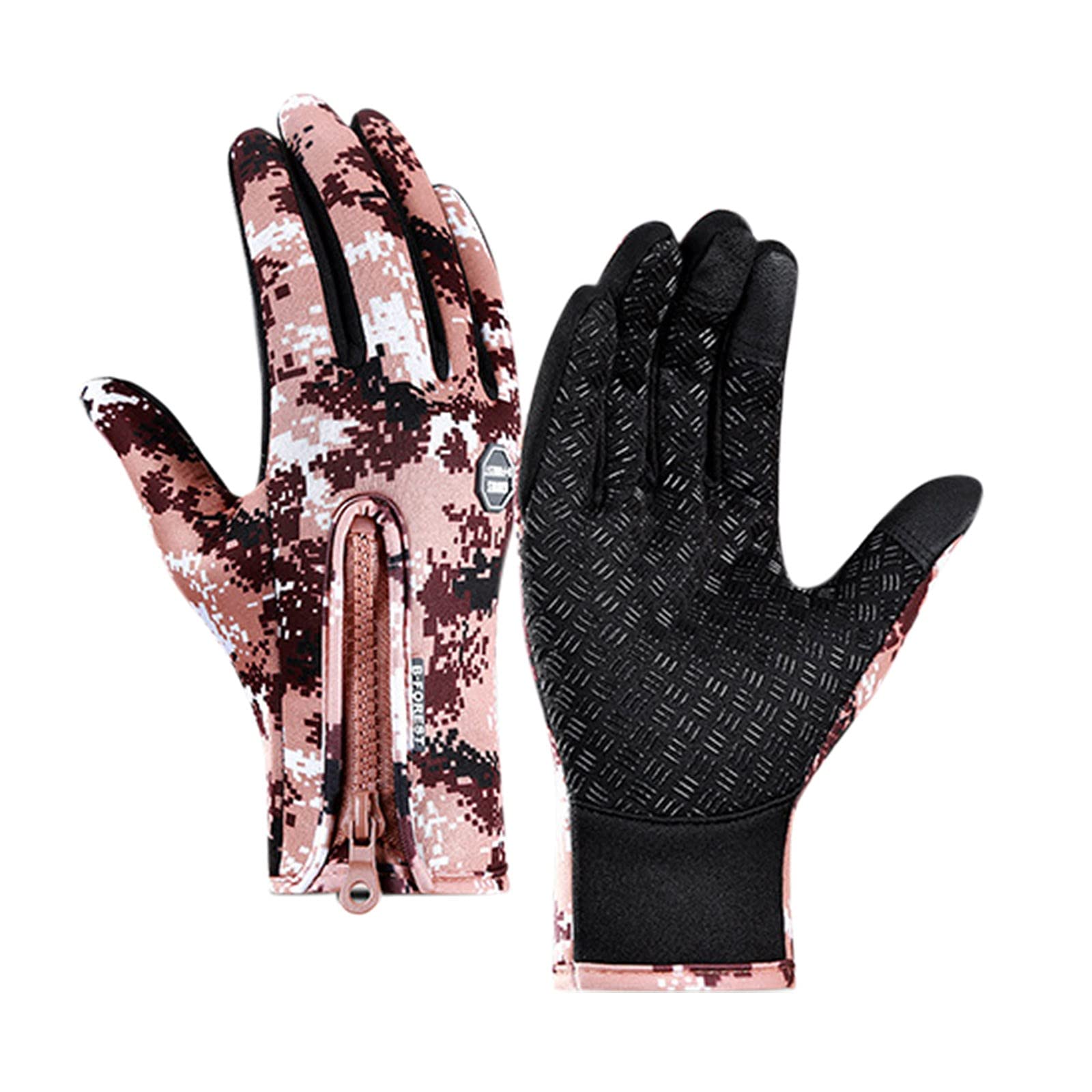Men's & Women's Camouflage Winter Bicycle Gloves - Waterproof Thinsulate Thermal Gloves for Outdoor Sports, Skiing, Snowboarding - Perfect for Cycling, Hiking & Cold Weather Activities