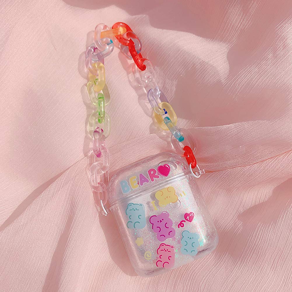 Cute AirPods Pro Case with Sequins & Chain - Wireless Charging, Protective Cover for Girls & Women - Perfect for Daily Use & Gifts
