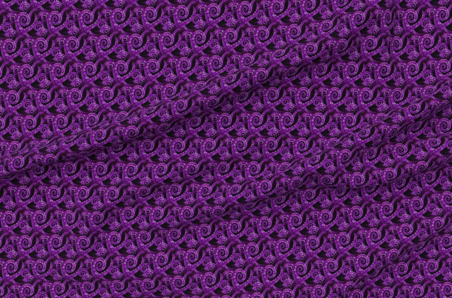 Small Scale Octopus Watercolor Purple Squid Tentacles Deep Sea Printed Minky Fabric by The Yard - Soft Plush Fabric for Sewing Baby Blankets, Quilt Backing & DIY Projects - Perfect for Nursery Decor, Kids Room & Ocean-Themed Crafts