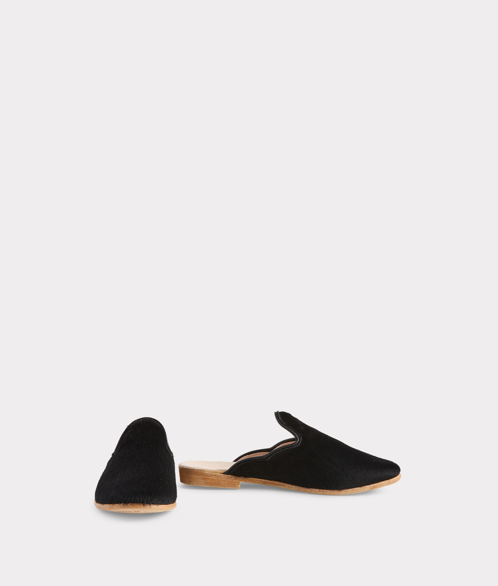 Black Cantle Mule Shoes for Women - Comfortable Slip-On Loafers for Casual Wear, Office & Outdoor Walking