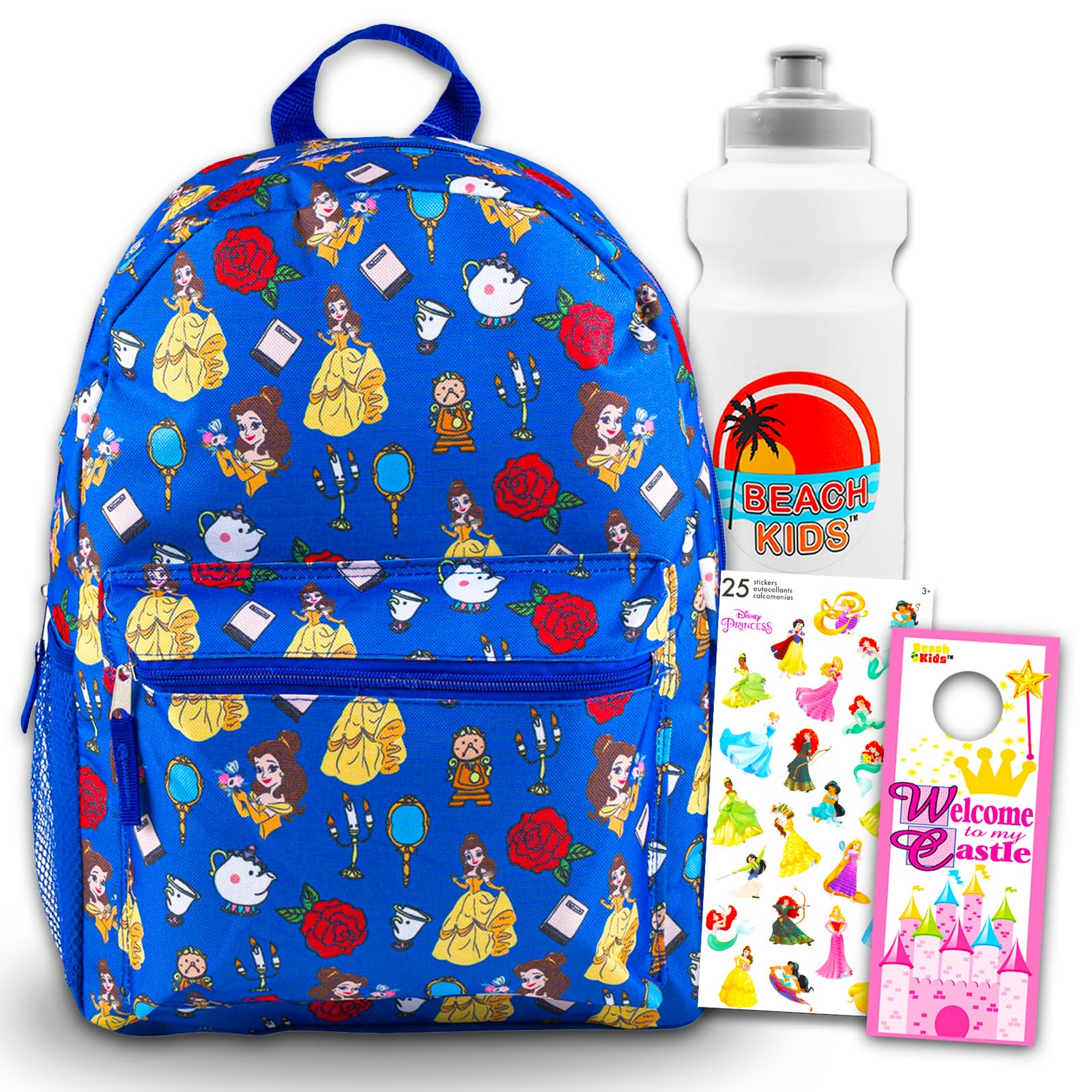 Disney Beauty and the Beast Backpack Set for Girls - 16