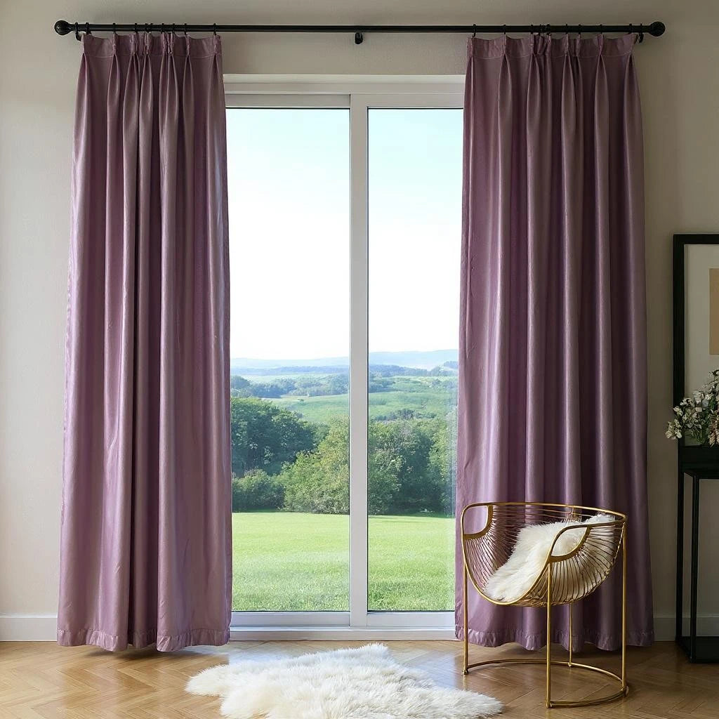 Blackout Curtains for Bedroom - Blakely Velvet Room Darkening Custom Drapes, Thermal Insulated & Noise Reducing Window Treatments for Home, Office, Nursery (100% Light Blocking) - Perfect for Shift Workers & Light Sleepers