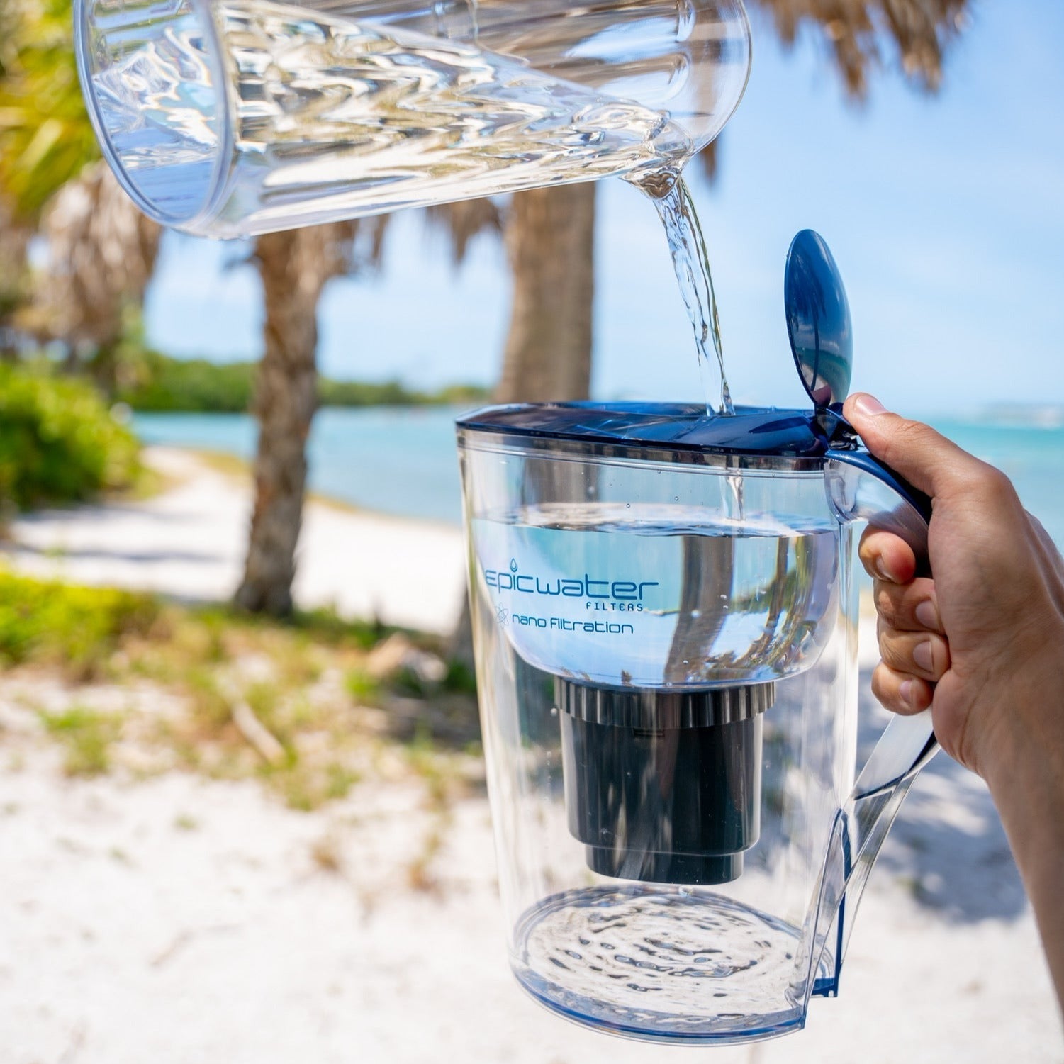 Premium Nano Water Filter Pitcher - Removes 99% Bacteria, PFAS & Heavy Metals | BPA-Free, 10-Cup Capacity | Perfect for Home, Office & Travel Hydration