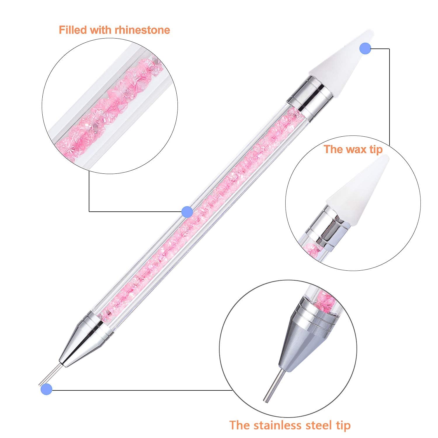 D.B.Z. ® Dual-Ended Rhinestone Picker Tool - Diamond Painting Wax Pencil for Gems & Crystals - Nail Art & DIY Decoration Pen - Perfect for Diamond Painting, Nail Art, Scrapbooking and Craft Projects