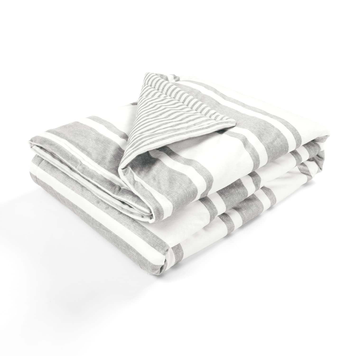 Lush Decor Reversible Baby Blanket - Soft & Plush Farmhouse Stripe Nursery Blanket 36