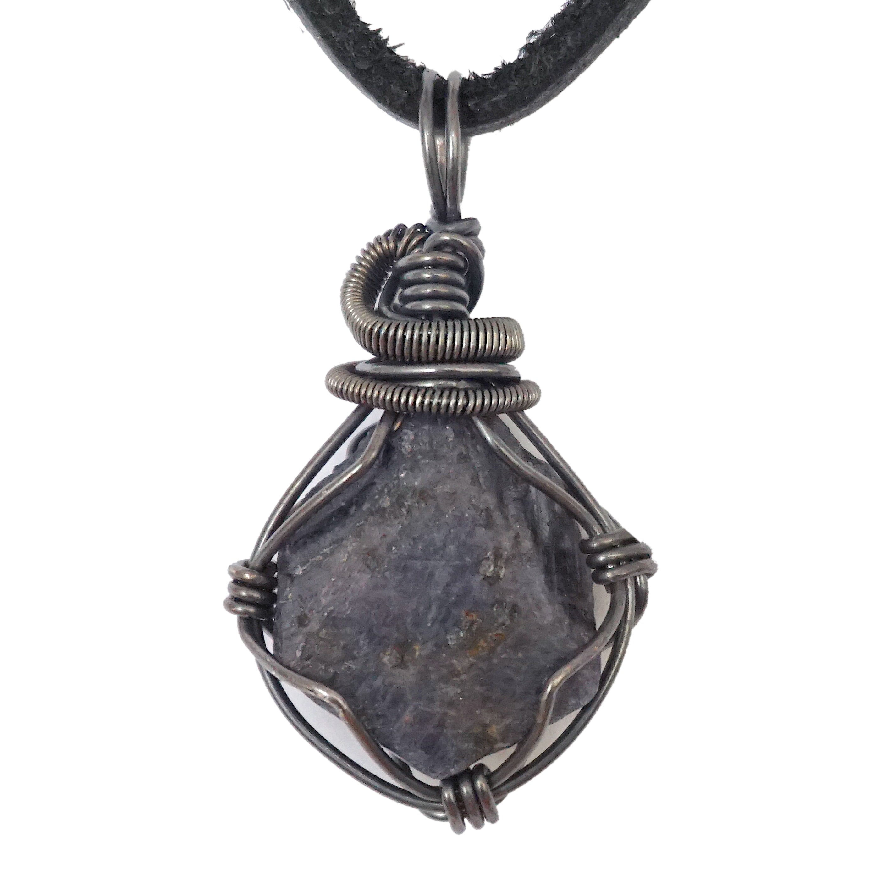 Natural Raw Sapphire Necklace - Handmade Antiqued Sterling Silver Jewelry for Women - Perfect for Weddings, Gifts & Boho Fashion