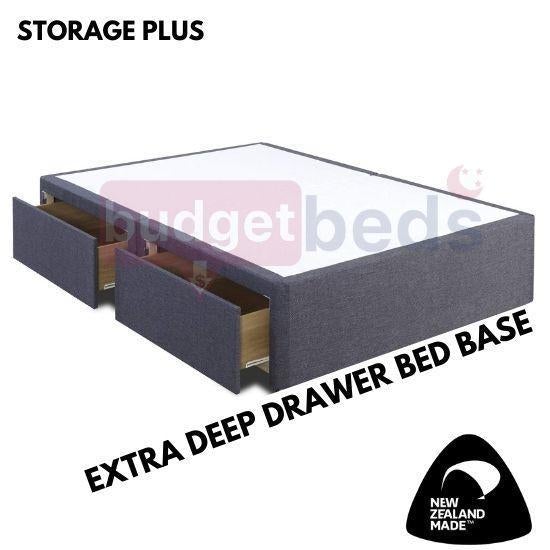 King Size Deep Drawer Bed Base - NZ Made | Sturdy Storage Bed Frame for Master Bedroom & Guest Room Organization