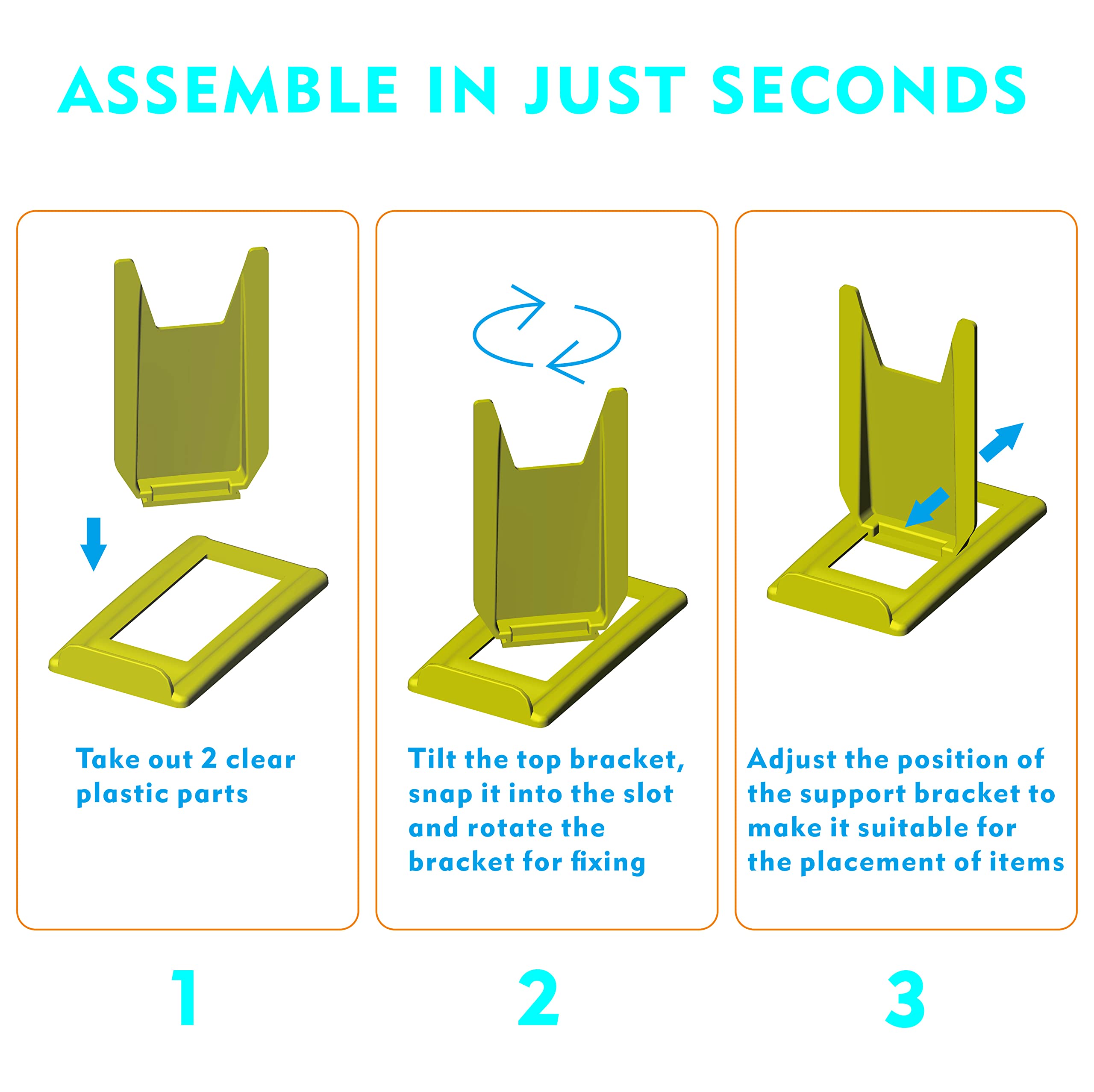 10 Pack Adjustable Acrylic Display Easel Stands - Multi-Purpose Holder for Books, Albums, CDs, Video Games, Comics, Sports Cards, Plates & Photos - Perfect for Home Decor, Retail Displays & Gift Showcases