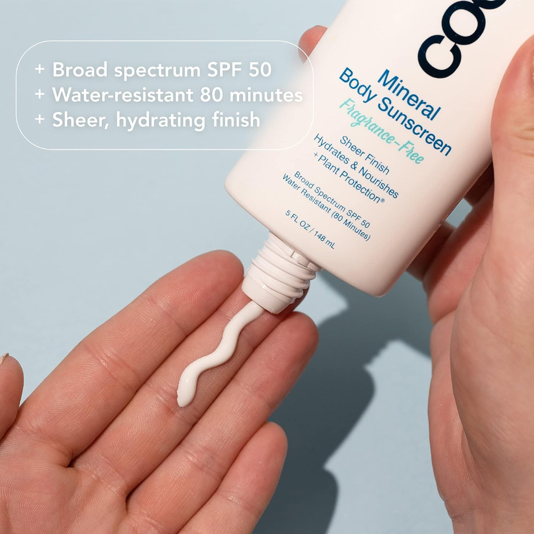 COOLA Mineral Body Organic Sunscreen Lotion SPF 50 - Fragrance Free, Broad Spectrum UVA/UVB Protection, Water Resistant, Reef Safe | Perfect for Beach, Pool & Outdoor Activities