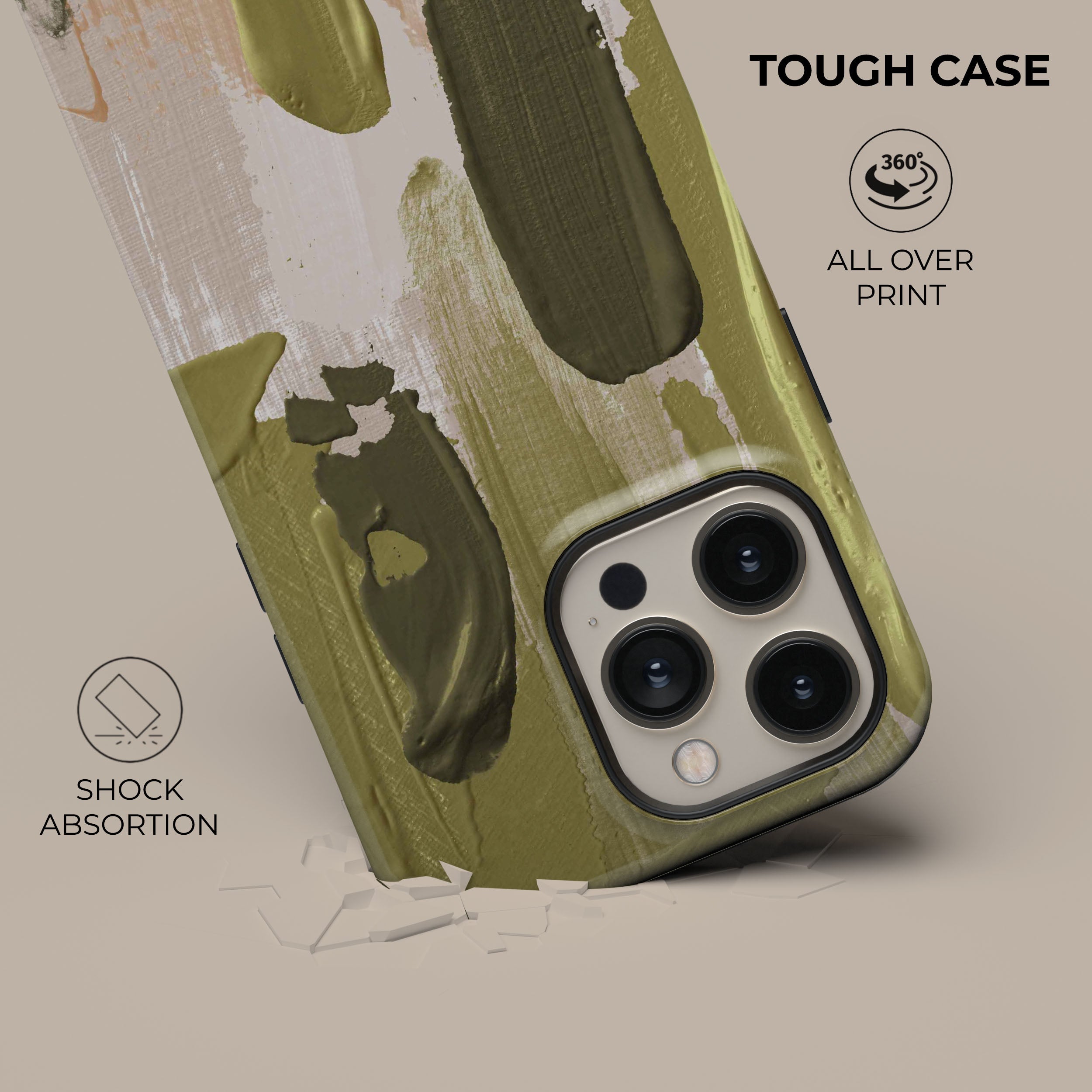 Premium Olive Green Luxury Phone Case - Slim Protective Cover for iPhone & Samsung | Perfect for Everyday Use, Travel & Gifting