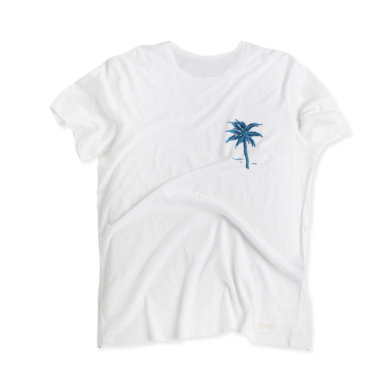 La Vie Est Belle Graphic Short Sleeve Knit Tee in Chalk - Women's Casual Cotton T-Shirt for Everyday Wear & Summer Outfits