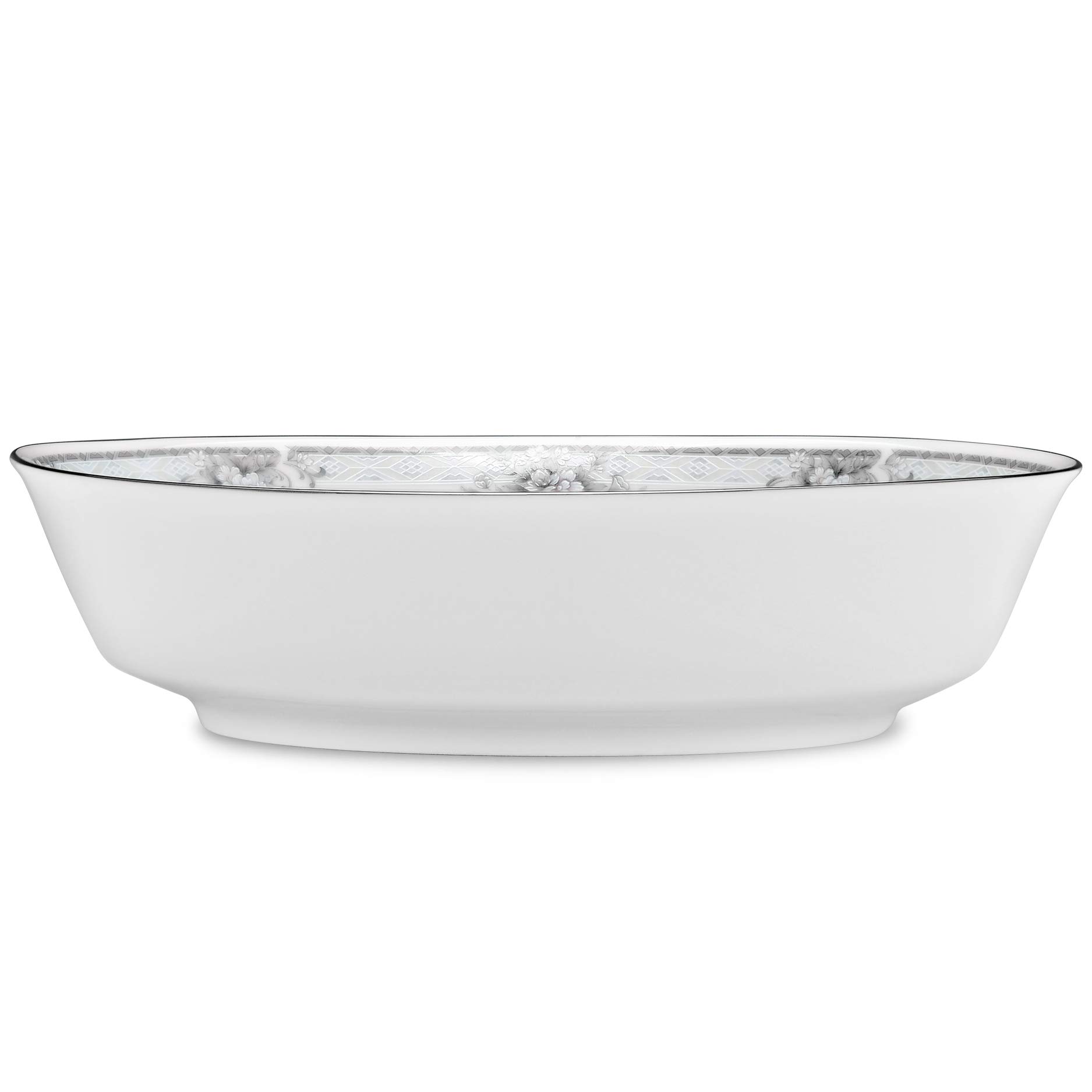 Noritake Sweet Leilani 32 oz White Oval Vegetable Serving Bowl - Perfect for Salads, Side Dishes & Family Dinners