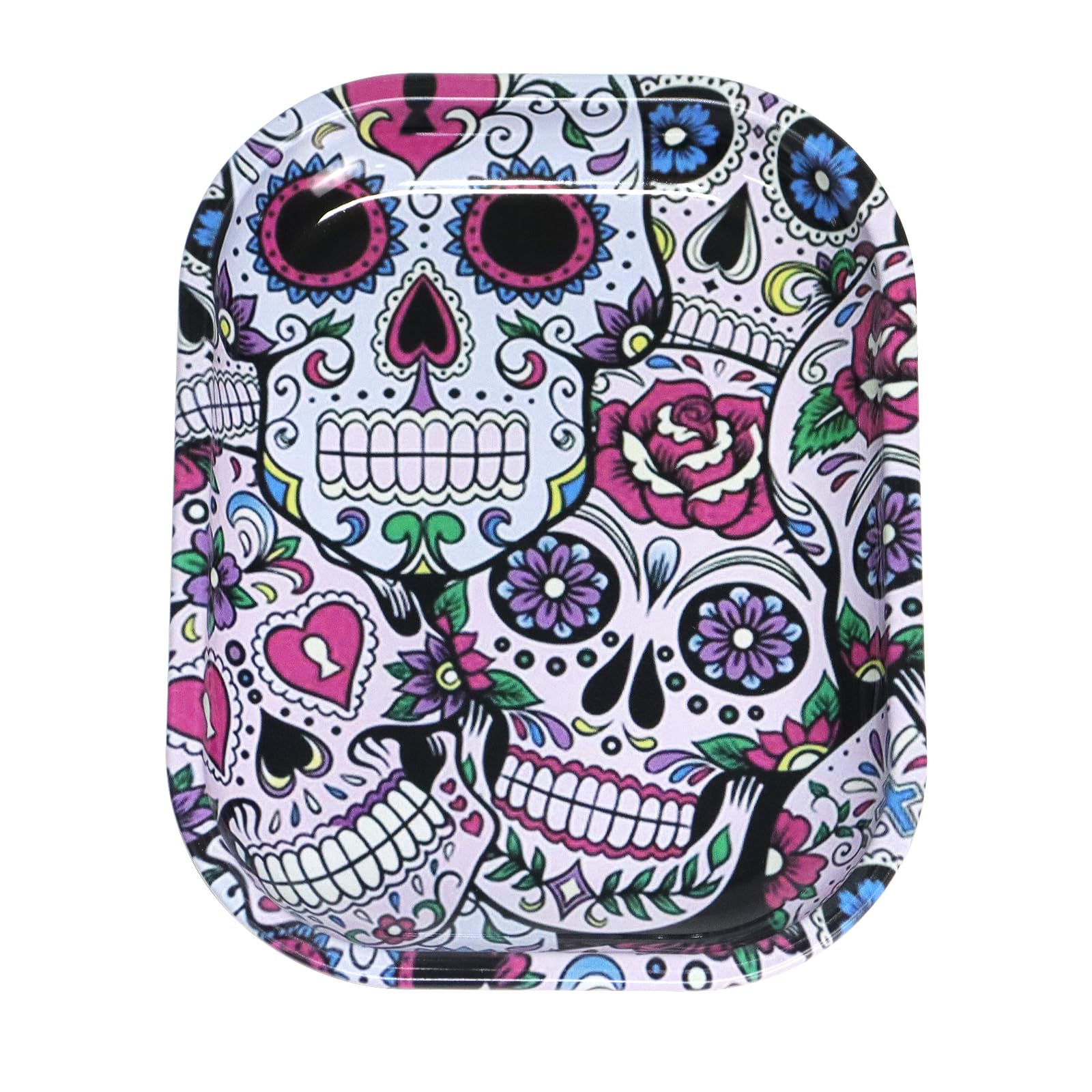 Premium Metal Rolling Tray with Skull Design - 7