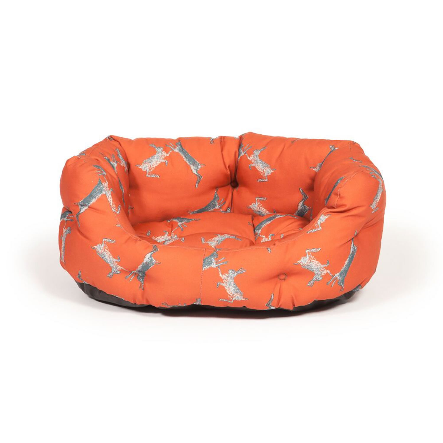 Premium Danish Design Woodland Hare Deluxe Pet Bed - Cozy Slumber Sleeping Cushion for Small Dogs & Cats - Perfect for Bedroom, Living Room & Pet Nursery
