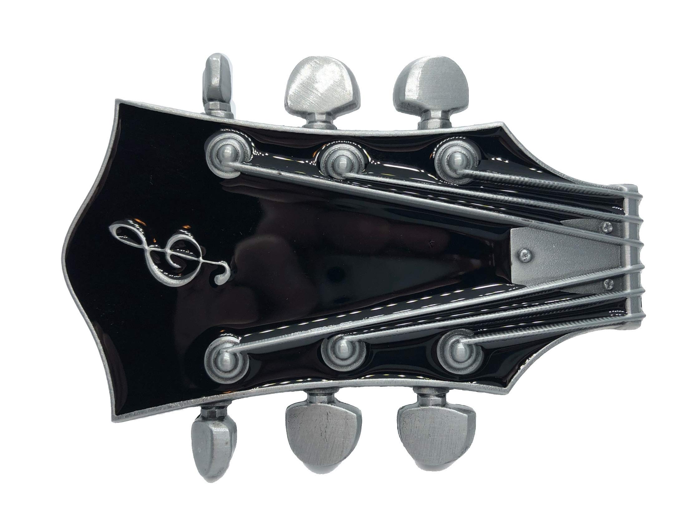 Ivory Falcon Electric Guitar Head Belt Buckle - Rock & Roll Style Accessory for Musicians & Fans | Perfect for Concerts, Music Festivals & Stage Performances