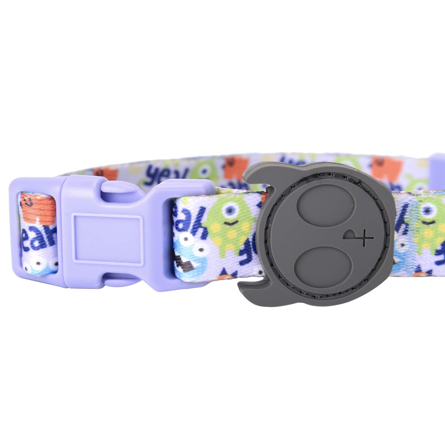 Best Adjustable Large Dog Collar - Durable Soft & Heavy Duty with Cute Monster Design - Comfortable Pet Collar for Puppies, Adults, Boys & Girls - Perfect for Outdoor Walks, Indoor Training & Daily Use
