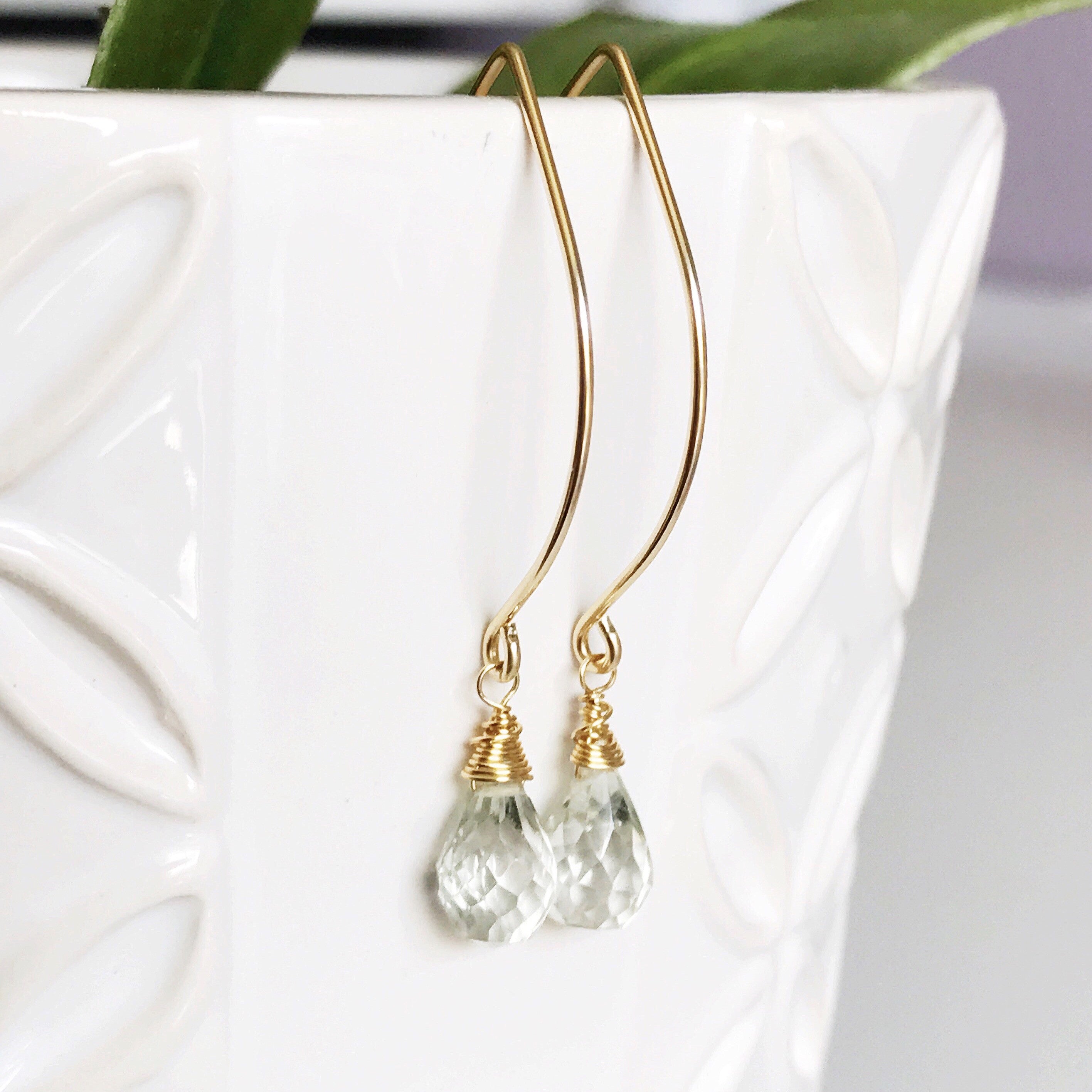 Gemma Green Amethyst Earrings – Elegant Handmade Jewelry for Women | Perfect for Weddings, Parties & Special Occasions