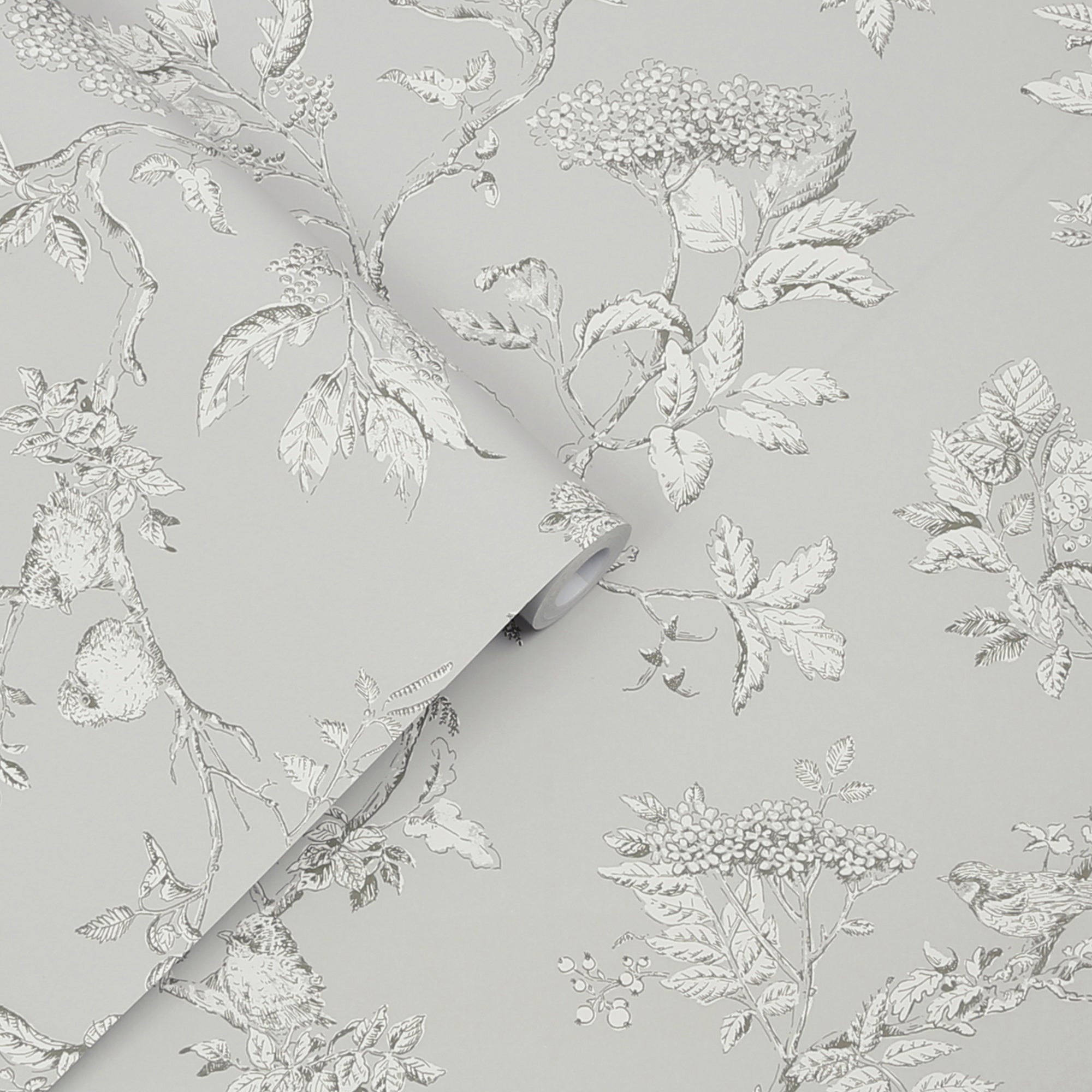 Elderwood Steel Laura Ashley Wallpaper - Premium Peel and Stick Wallpaper for Bedroom, Living Room, Home Decor | Easy to Install & Removable