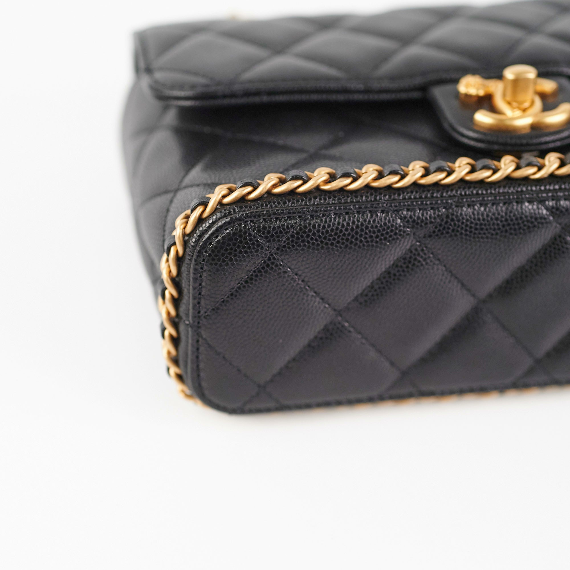Chanel Classic Flap Bag Black Caviar Leather Shoulder Bag for Women - Perfect for Evening Parties, Date Nights & Luxury Fashion Accessories