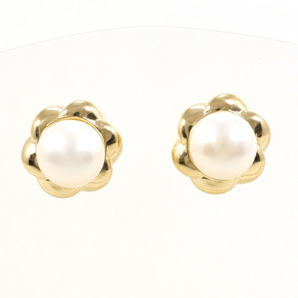 18K Yellow Gold Pearl Earrings - Elegant Dangle Jewelry for Women | Perfect for Weddings, Parties & Special Occasions