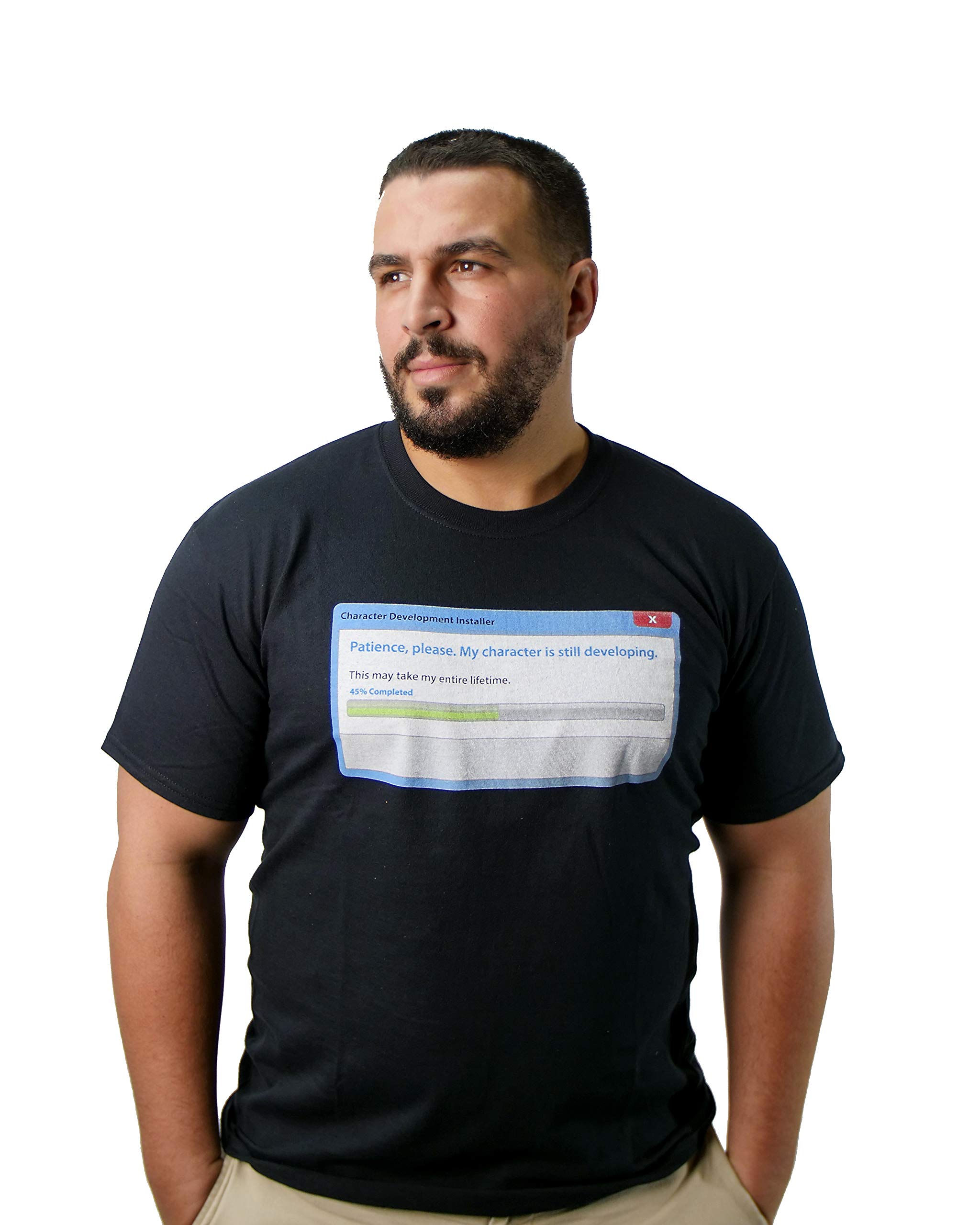 Cooper & Kid Character Development Installer T-Shirt for Men - Funny Graphic Tee for Dad & Son Bonding, Father's Day Gift, Casual Wear