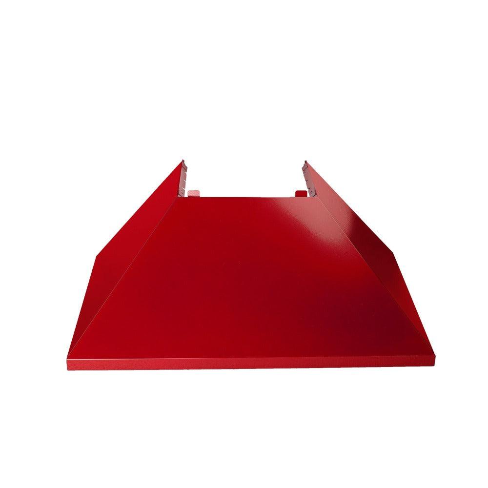 ZLINE 36 Inch Professional Wall Mount Range Hood - Stainless Steel Ducted Vent Hood with Red Gloss Shell (8654RG 36) | Powerful Kitchen Exhaust Fan for Gas Stove | Perfect for Modern Home Cooking & BBQ