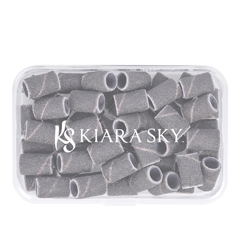 50-Pack Medium Grit Sanding Bands for Woodworking, Metal Polishing & DIY Projects - Black Sanding Sleeves for Drill Bits (50 Count)