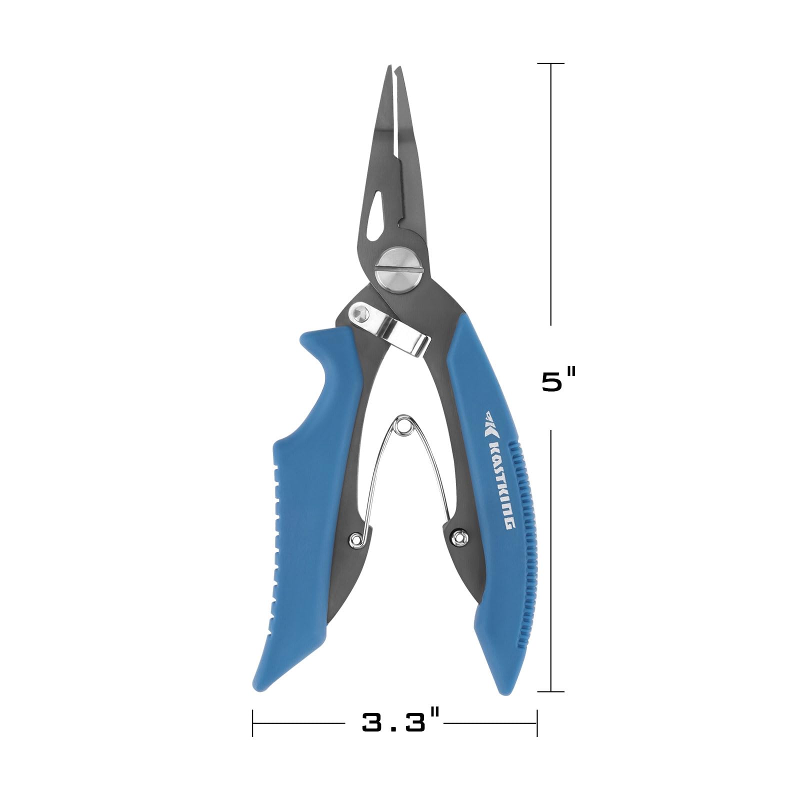 KastKing Intimidator Fishing Pliers - Corrosion Resistant Polymer Coated Fishing Tool with Tungsten Carbide Cutters for Saltwater Fishing | Perfect for Anglers, Boat Fishing & Offshore Adventures