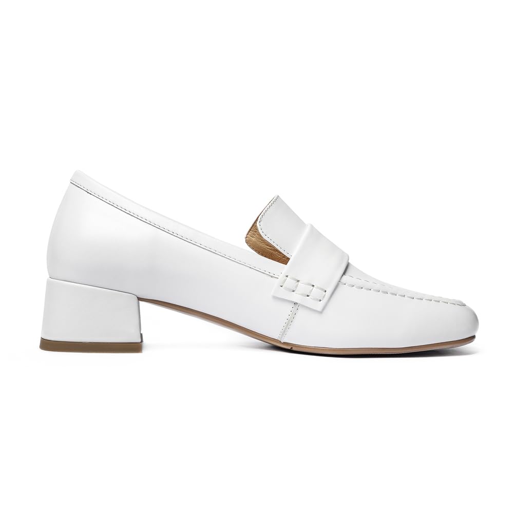 Women's Leather Loafers Dress Shoes - Comfortable Slip-On Heels for Work, Office & Casual Outfits | Perfect for Business, Travel & Everyday Wear
