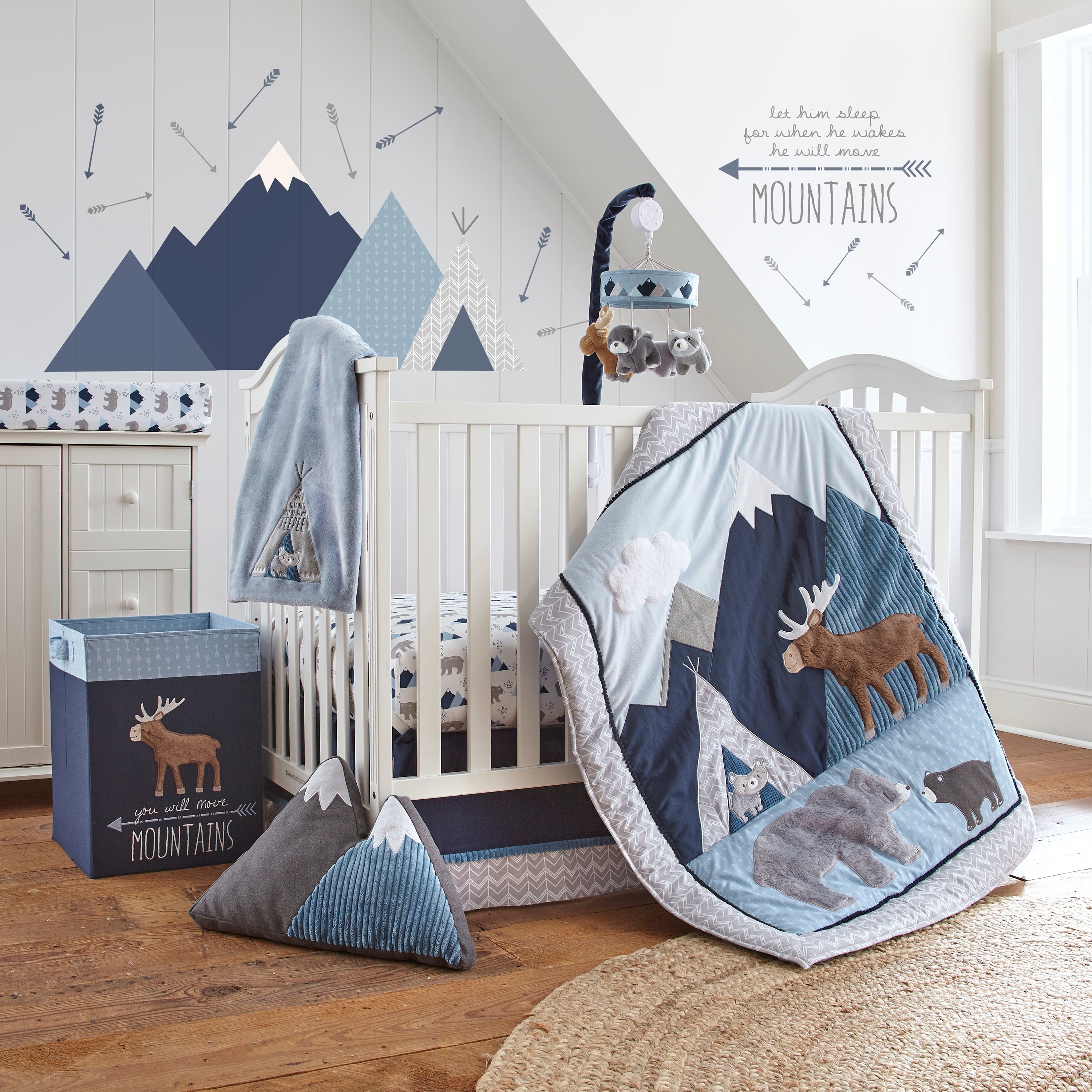 Organic Cotton Trail Mix Mini Crib Fitted Sheet - Soft Baby Crib Sheet for Nursery, Toddler Bed & Travel - Breathable, Hypoallergenic & Machine Washable (Perfect for Daycare, Grandparents' House & On-the-Go)