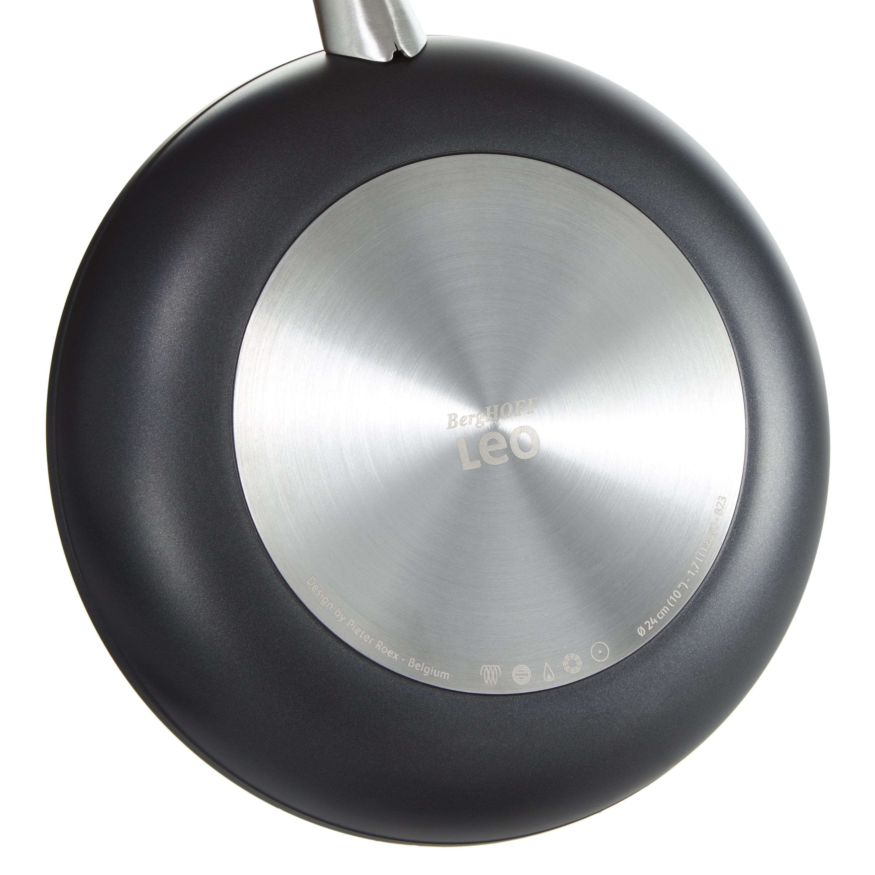BergHOFF Leo 10-Inch Nonstick Ceramic Frying Pan - Graphite Coating, Eco-Friendly Recycled Material - Perfect for Sauteing, Frying & Healthy Cooking