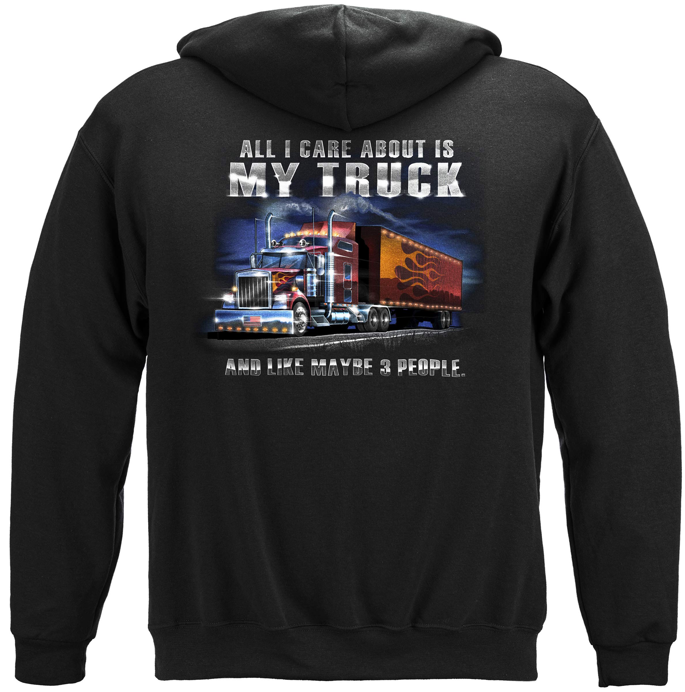 Erazor Bits Trucker Hoodies - Big Rig Themed Cotton Jackets for Men & Women, Perfect for Road Trips, Camping, and Outdoor Adventures