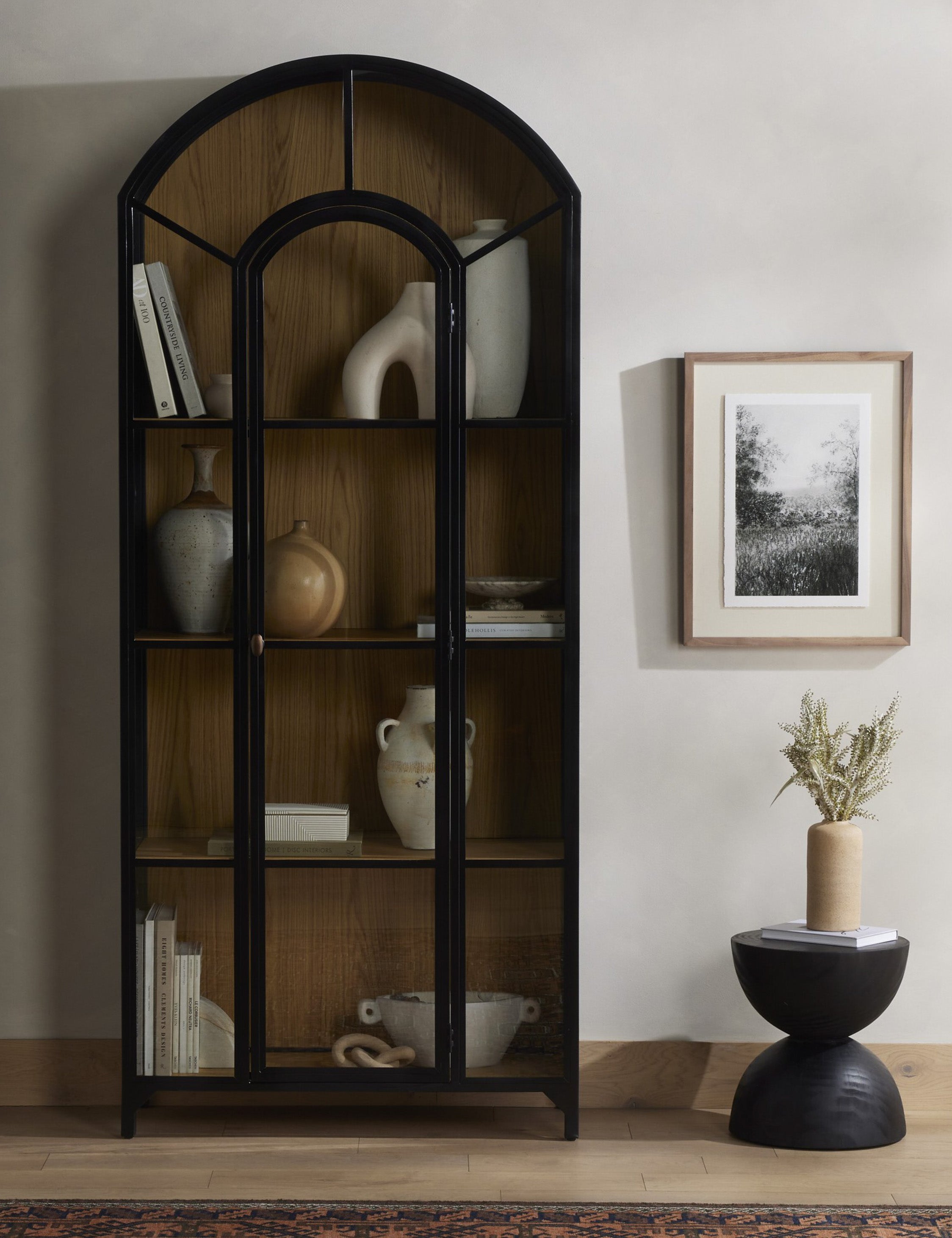 Elegant Cressida Glass Curio Cabinet with LED Lights - Display & Protect Your Collectibles, China, Antiques & Home Decor - Perfect for Living Room, Dining Room & Office