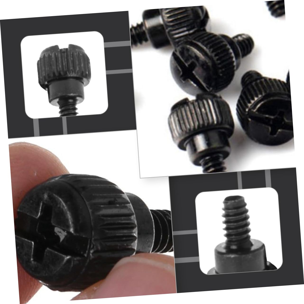 OSALADI 100pcs Black Oxide Computer Case Screws - Chassis Fixing Screws for PC Build, Repair & Maintenance | Durable Computer Accessories for DIY, Upgrades & Hardware Installation