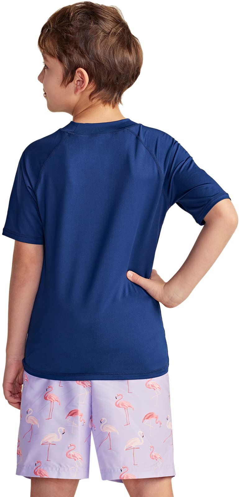 TSLA UPF 50+ Kids Rash Guard Short Sleeve UV Protection Swim Shirt - Youth Sun Protective Swimwear for Boys & Girls - Perfect for Swimming, Surfing & Beach Activities
