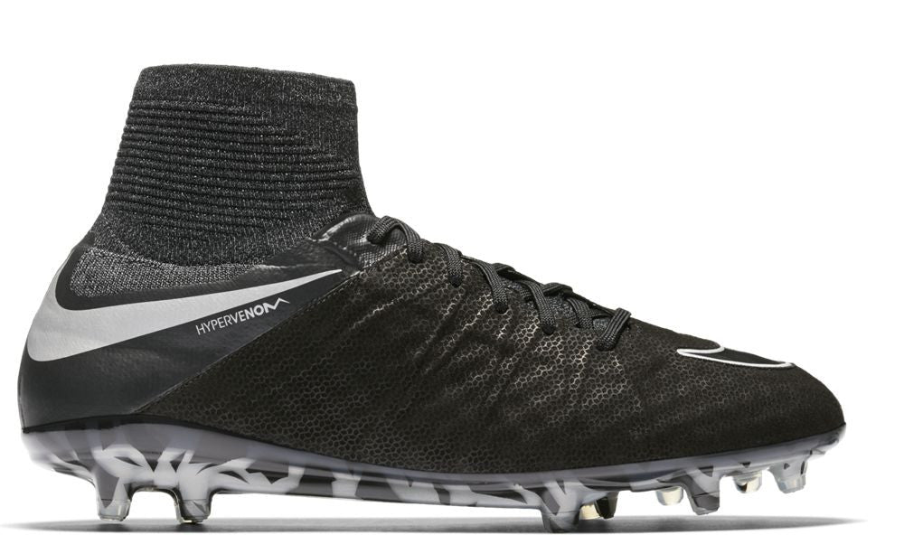 Nike Hypervenom Phantom II Tech Craft 2.0 FG Soccer Cleats - Black/Metallic Silver - High-Performance Football Boots for Firm Ground - Perfect for Professional Matches & Training