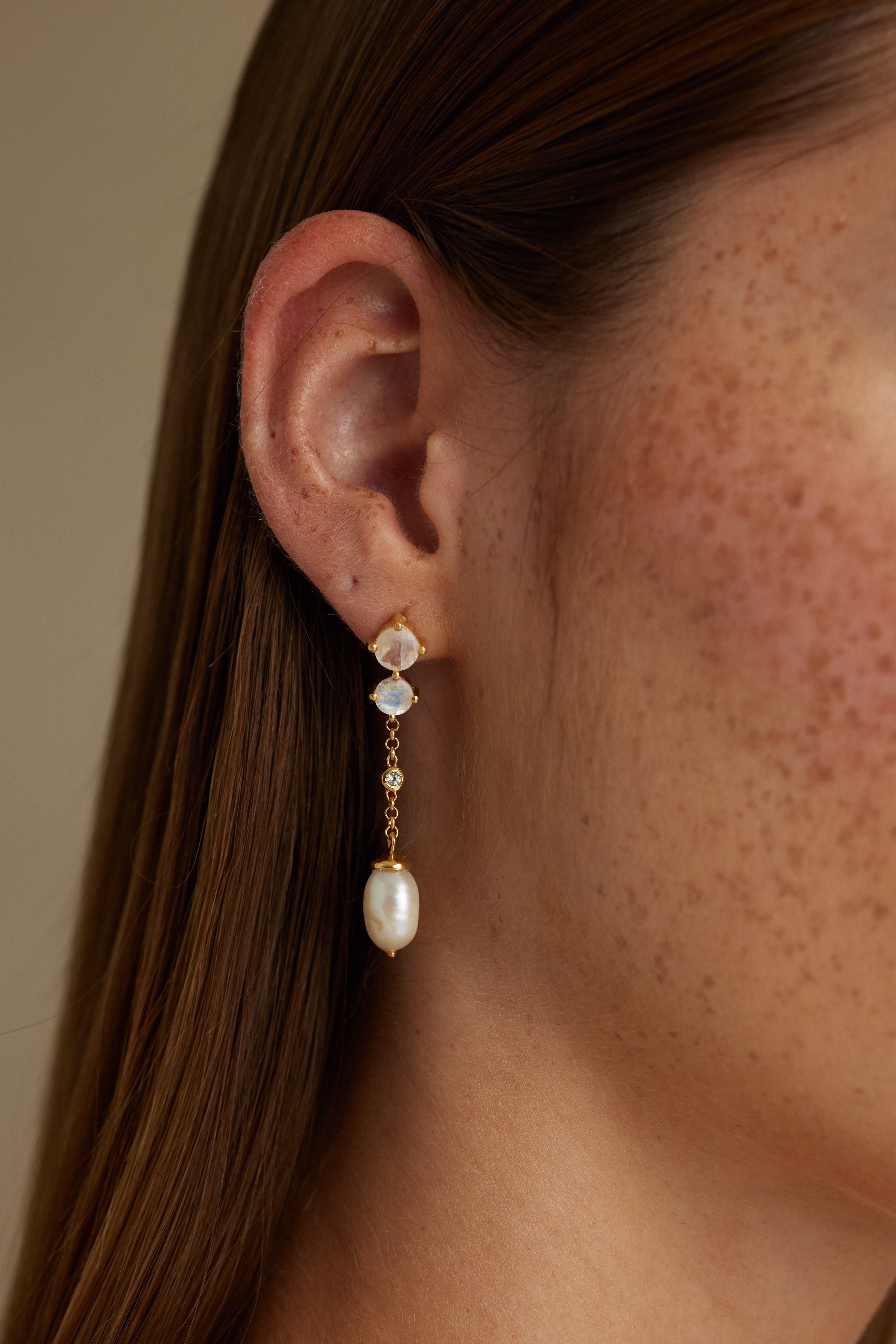 Eloise 14K Gold Drop Earrings for Women - Elegant Dangle Earrings for Wedding, Party & Everyday Wear