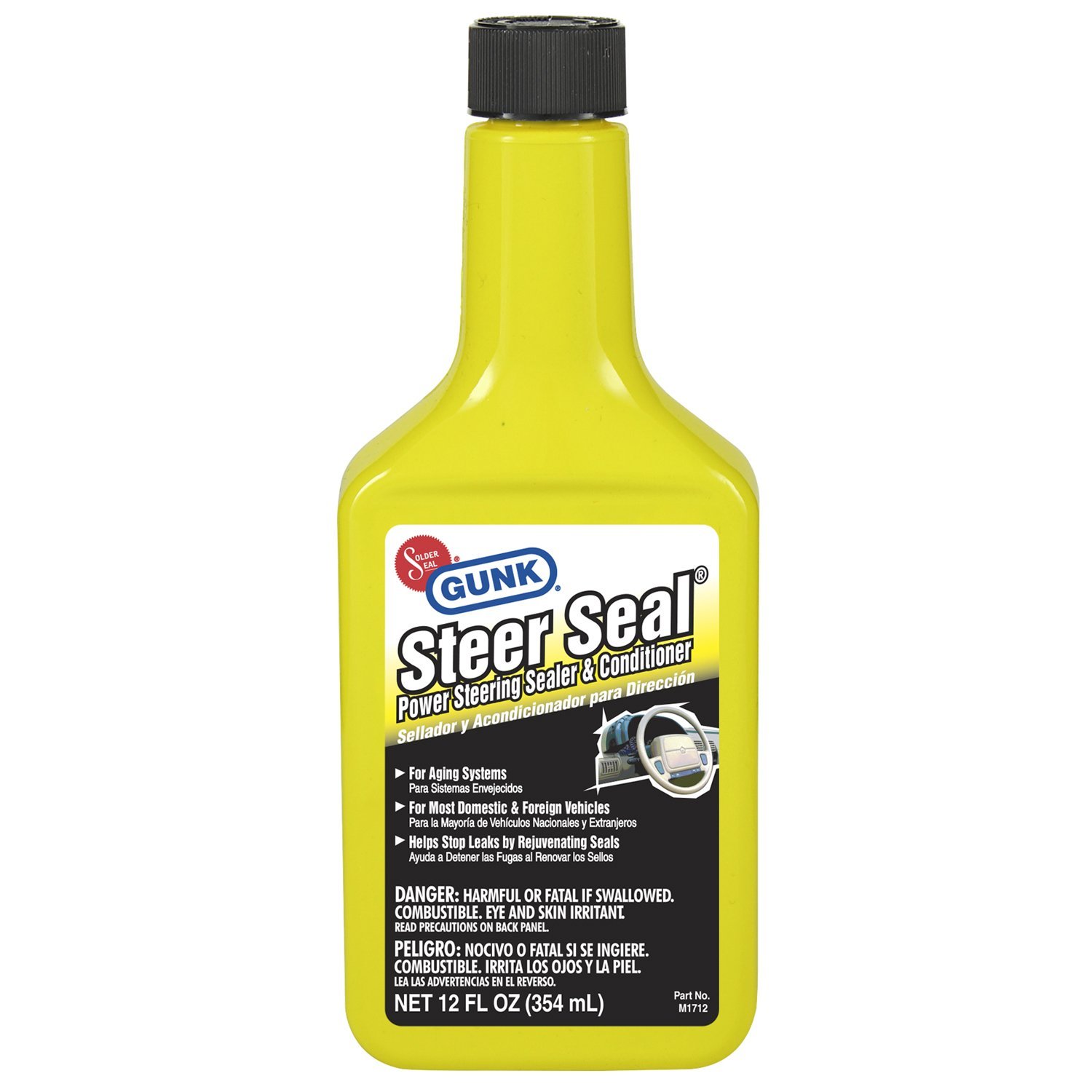GUNK M1712 Niteo TITESEAL Power Steering Sealer & Conditioner - 12 oz | Stops Leaks, Reduces Noise & Extends Steering System Life | Ideal for Cars, Trucks & SUVs with Power Steering Issues