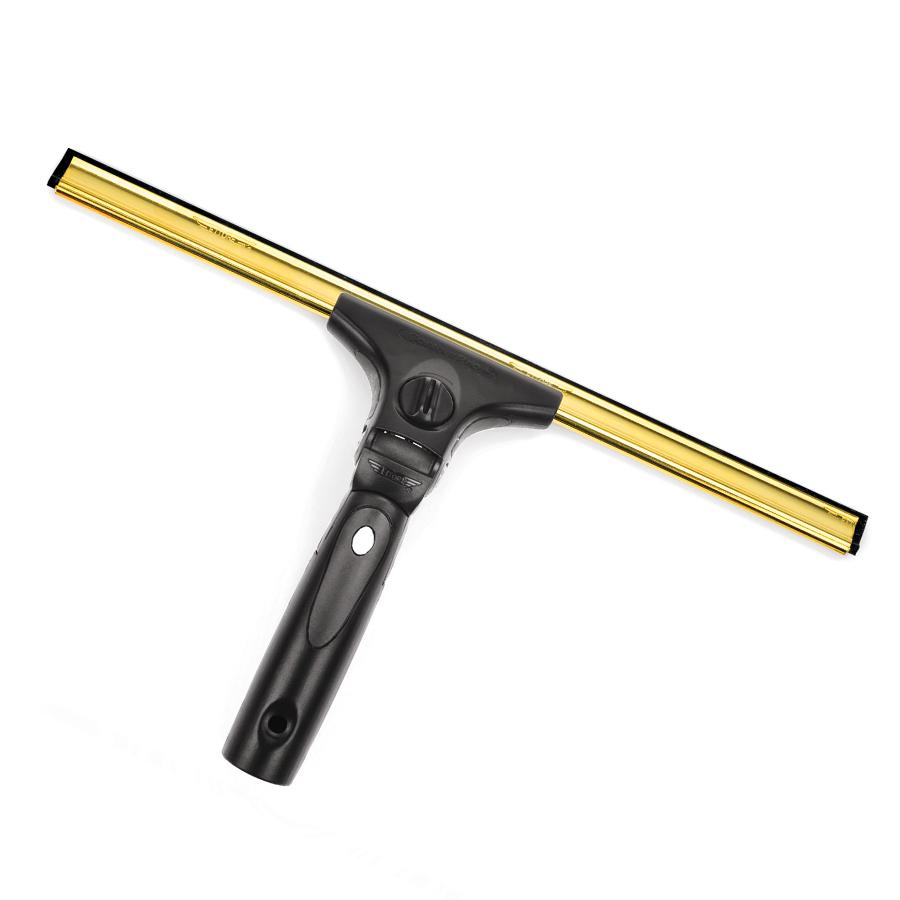 Ettore Contour Brass Squeegee Complete - Premium Window Cleaning Tool for Streak-Free Shine | Perfect for Home, Office, and Auto Glass Cleaning