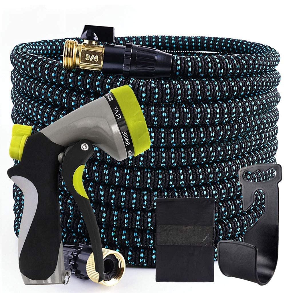 Expandable Garden Hose with 10-Function Spray Gun - Durable, Leakproof for Watering & Car Wash