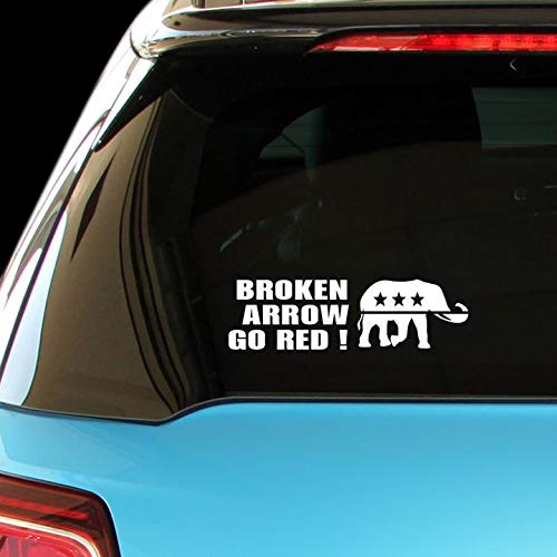 Broken Arrow GO RED Republican Party Sticker - Car & Laptop Decal for Elections, Voting, Political Support | Perfect for Bumpers, Windows, Notebooks & Conservative Pride