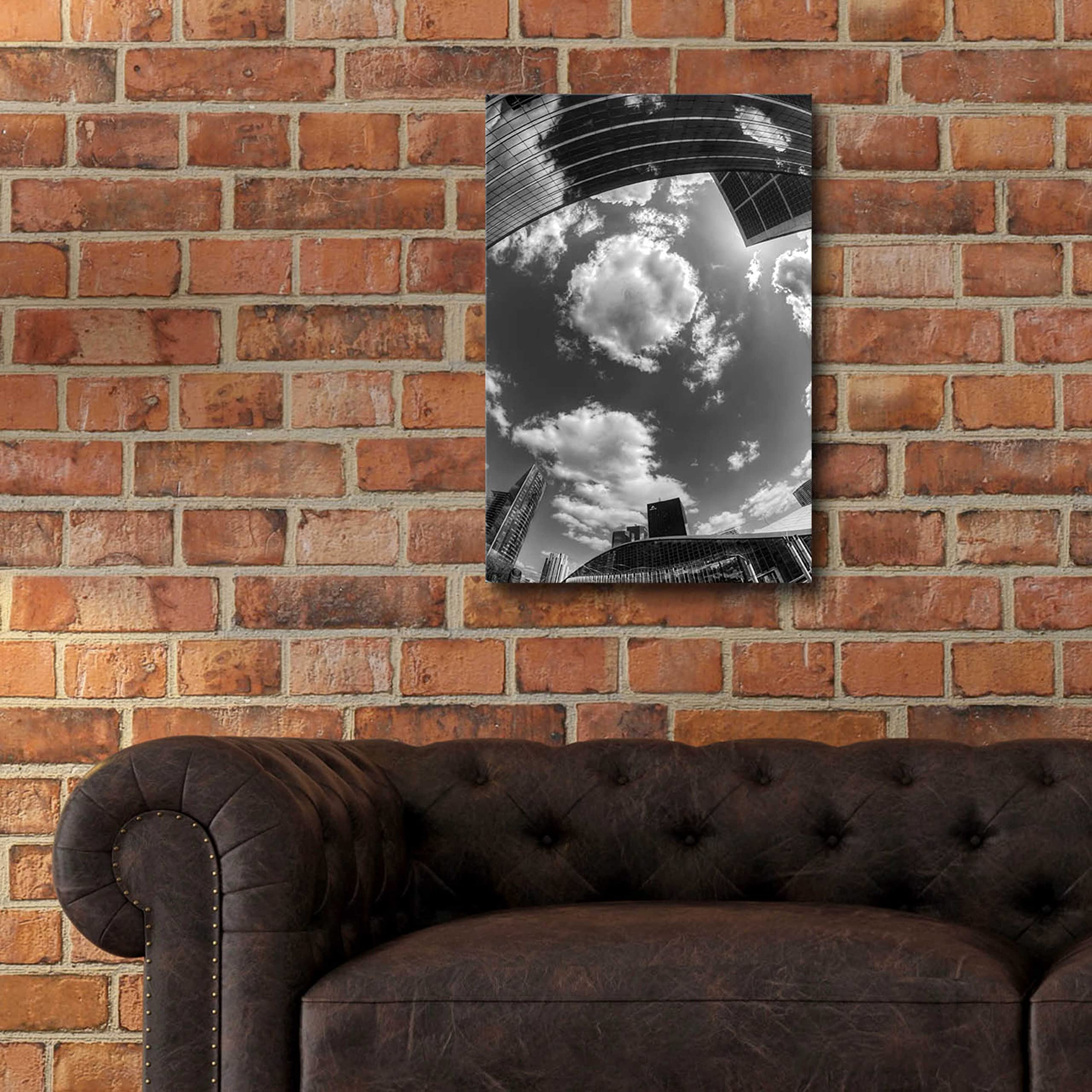 Urban Sky II by Sebastien Lory - Modern Acrylic Glass Wall Art Painting 16x24 Inches - Perfect for Living Room, Bedroom & Office Decor