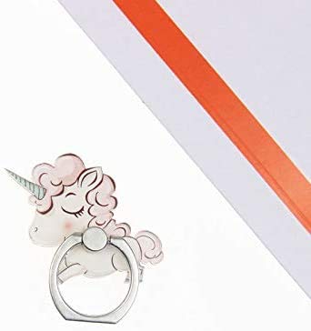 4Pcs Cute Unicorn Sea Shell Phone Ring Holder - 360° Rotating Finger Grip Stand for iPhone Samsung Galaxy (Pink/White) | Perfect for Selfies, Video Calls & Hands-Free Viewing