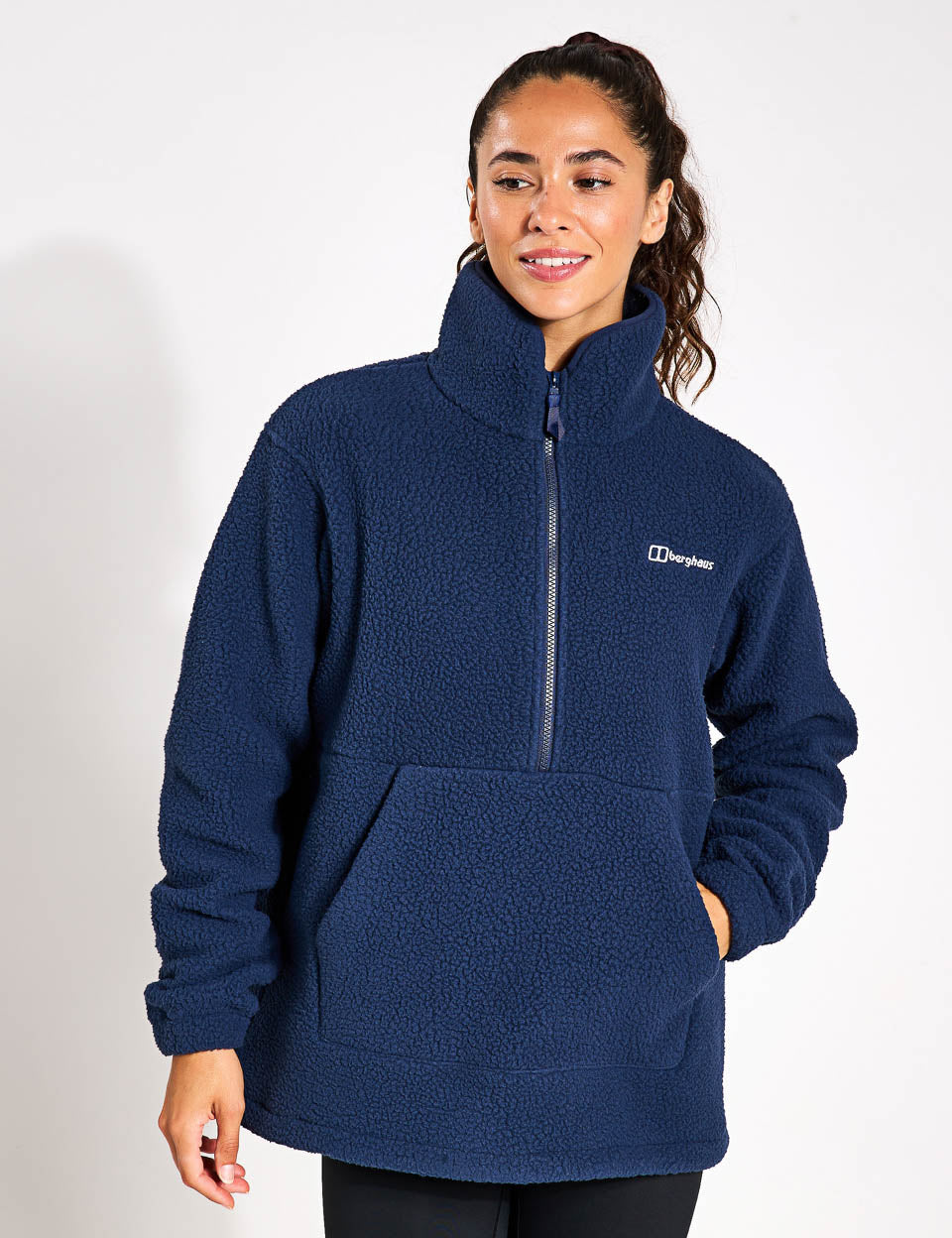 Hawksker Half Zip Sherpa Fleece Jacket for Men & Women - Soft & Warm Winter Pullover - Perfect for Outdoor Activities, Hiking & Casual Wear