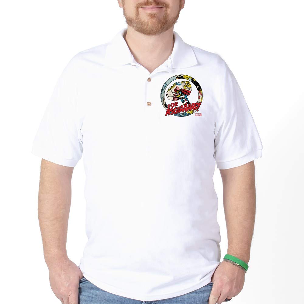 Thor for Asgard Golf Shirt - Marvel Superhero Polo for Men - Perfect for Golf Outings, Comic Con & Superhero Themed Events