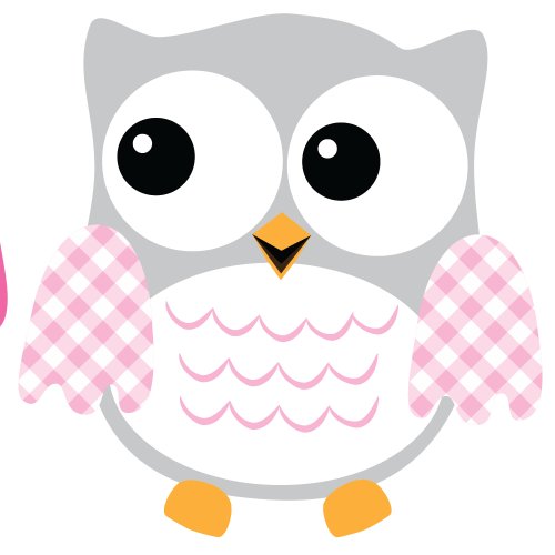 Fat Owl: Pink & Gray