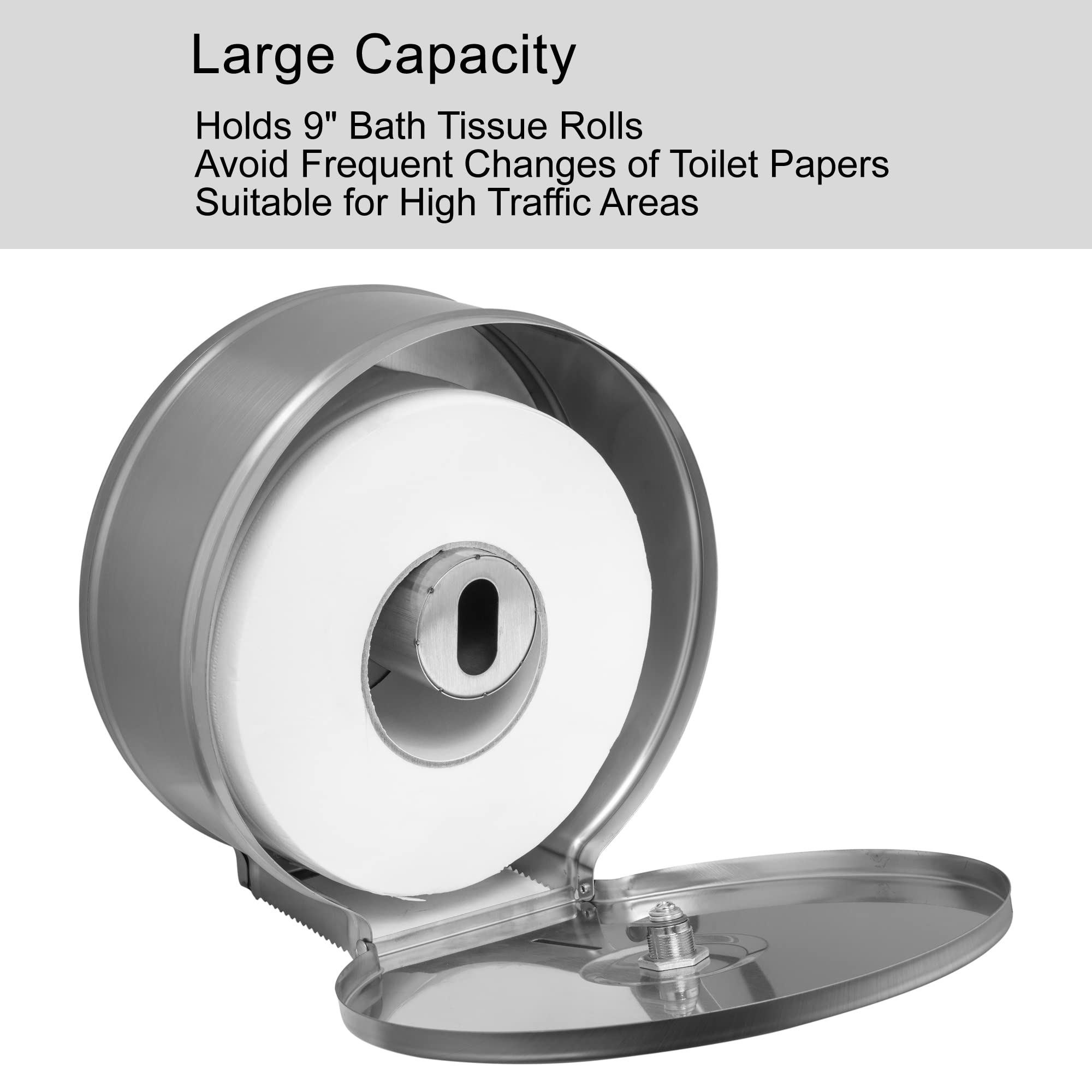 Commercial Toilet Paper Dispenser & Toilet Seat Cover Dispenser - Heavy Duty Stainless Steel Bathroom Tissue Holder - Ideal for Restaurants, Offices, and Public Restrooms
